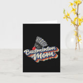 Retro Badminton Team Sport Player Coach 70er 80er Karte (Gelbe Blume)