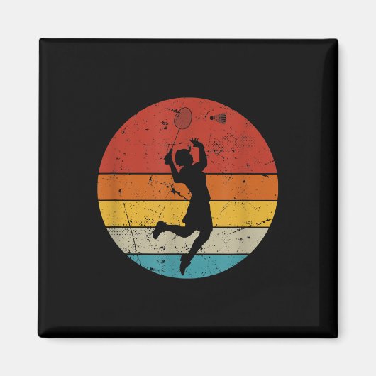 Retro Badmintonliebhaber Magnet (Vorne)
