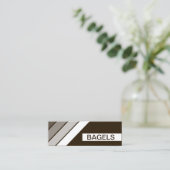 Retro-BAGELS Mini Visitenkarte (Stehend Vorderseite)