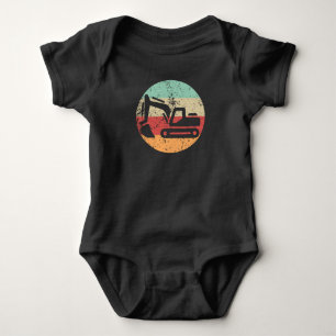 Retro-Bagger im Vintage-Stil Schwermaschinen Cons Baby Strampler