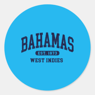 Retro-Bahamas-Kleidung für Männer, ca. 1973 Runder Aufkleber