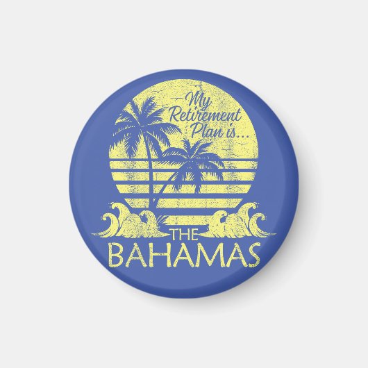 Retro Bahamas Magnet Urlaub Kreuzfahrt Vintager St (Vorne)