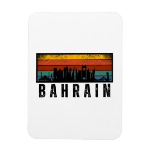 Retro Bahrain Vintag Magnet