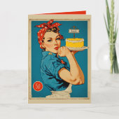 Retro Baker Pin-Up  Karte (Vorderseite)