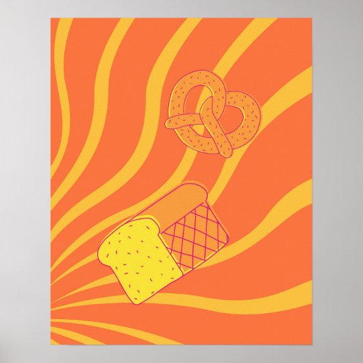 Retro Bakery Poster, Food Theme Wand Kunst (Vorne)