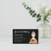 Retro Bakery Shop Visitenkarte (Stehend Vorderseite)