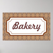 Retro Bakery Sign Poster (Vorne)