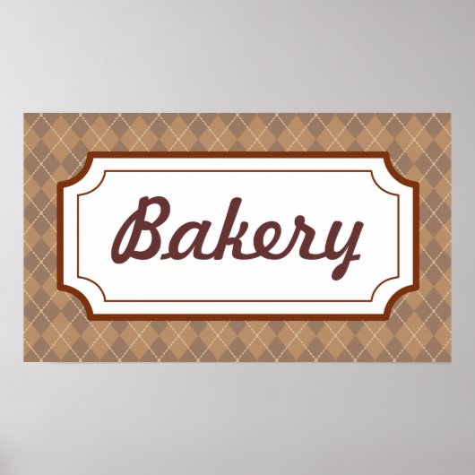Retro Bakery Sign Poster (Vorne)