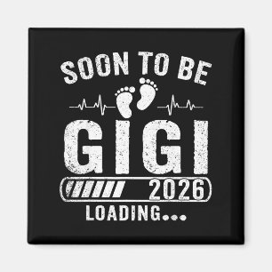 Retro bald Gigi 2026 Schwangerschafts-Belastung Magnet