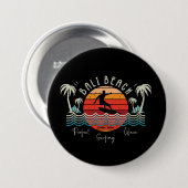 Retro Bali Beach Button (Vorne & Hinten)
