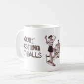 Retro-Ball-Bucking Kaffeetasse (Vorderseite Links)