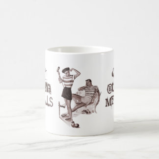 Retro-Ball-Bucking Kaffeetasse