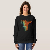 Retro Ballerina Dancer Womens Ballet Lover Geschen Sweatshirt (Vorne ganz)