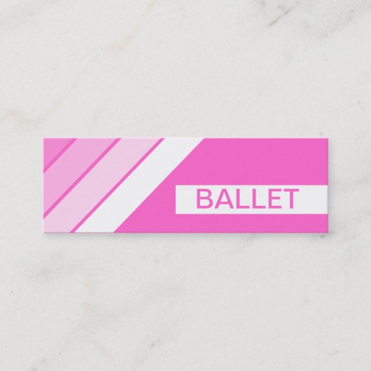 Retro BALLET Mini Visitenkarte (Vorderseite)