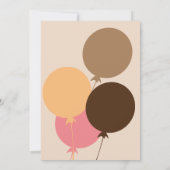 Retro Balloons glücklich Geburtstag Überraschung P Einladung (Rückseite)