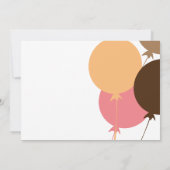 Retro Balloons Happy Birthday Card (Rückseite)