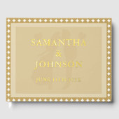 Retro Ballroom Vintage Ivory Wedding Gästebuch (Vorderseite)