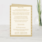Retro Ballroom Vintage Ivory Wedding Program Programm (Rückseite)