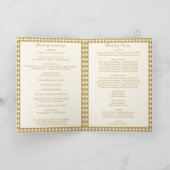 Retro Ballroom Vintage Ivory Wedding Program Programm (Innenseite)