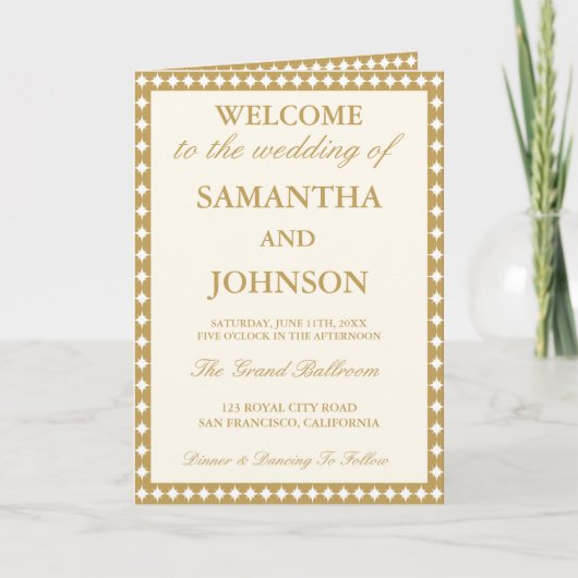Retro Ballroom Vintage Ivory Wedding Program Programm (Vorderseite)