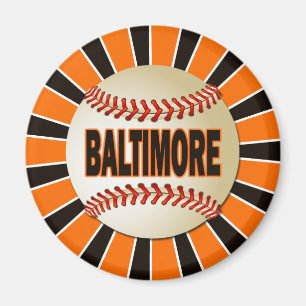 RETRO BALTIMORE-BASEBALL MAGNET