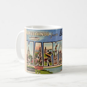Retro Baltimore Maryland Greeting Tasse