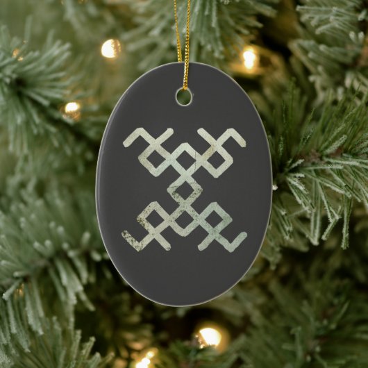 Retro baltische Muster ändern traditionelle Handze Keramik Ornament (Baum)