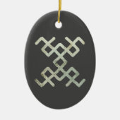 Retro baltische Muster ändern traditionelle Handze Keramik Ornament (Vorne)