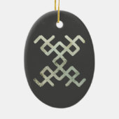 Retro baltische Muster ändern traditionelle Handze Keramik Ornament (Hinten)