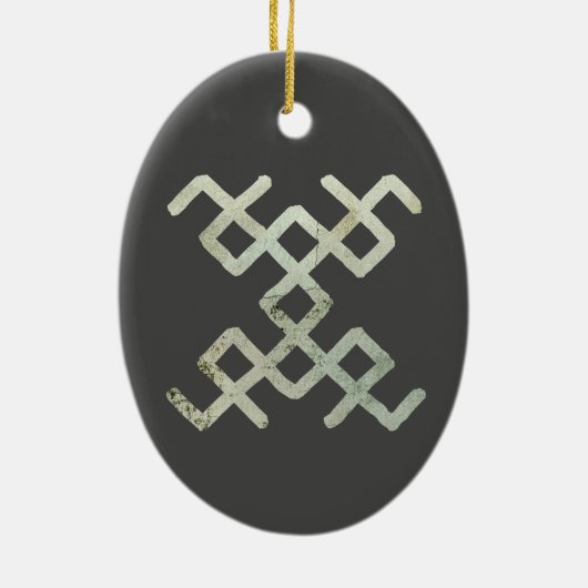 Retro baltische Muster ändern traditionelle Handze Keramik Ornament (Hinten)