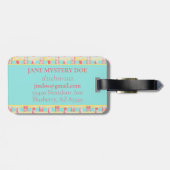 Retro Bamboo Gepäckanhänger (Rückseite horizontal)