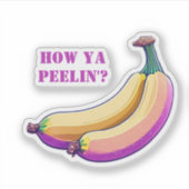 Retro Banana Aufkleber (Vorderseite)