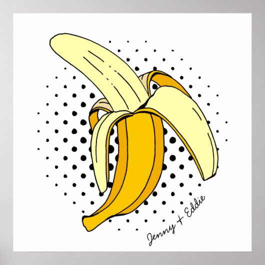 Retro Banana Comic Pop Poster (Vorne)