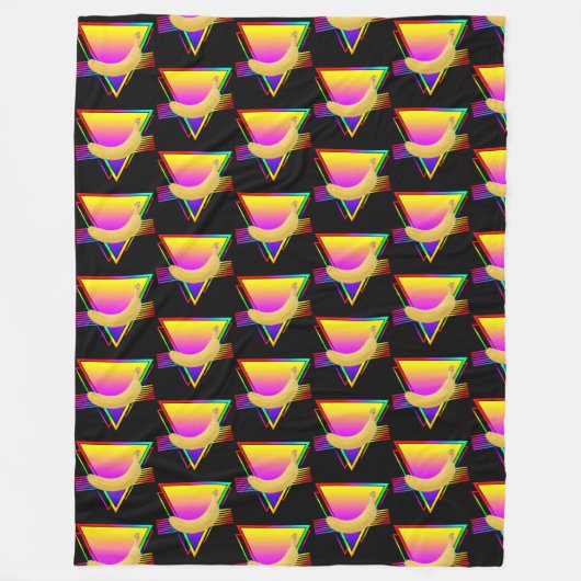 Retro Banana Fruit Fleecedecke (Vorderseite)