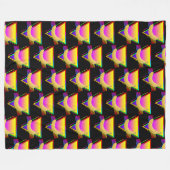 Retro Banana Fruit Fleecedecke (Vorderseite (Horizontal))