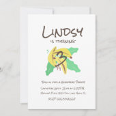 Retro Banana Gelb dreitägiger Geburtstag Einladung (Vorderseite)