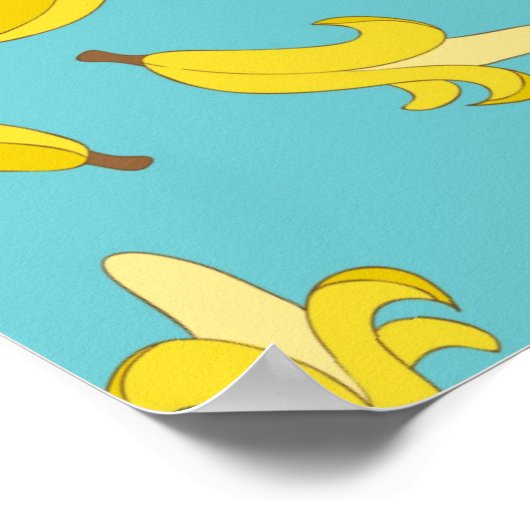 Retro Banana Muster Poster (Ecke)