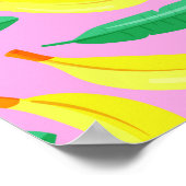 Retro Banana Pattern Poster (Ecke)