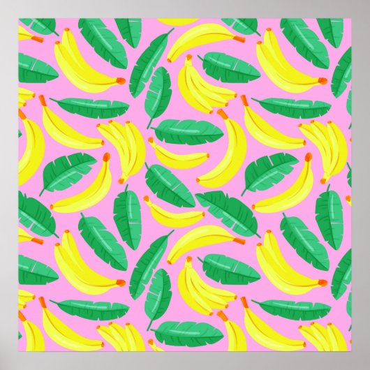 Retro Banana Pattern Poster (Vorne)
