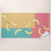 Retro Bananas - farbenfrohe Formen Strandtuch (Vorderseite)