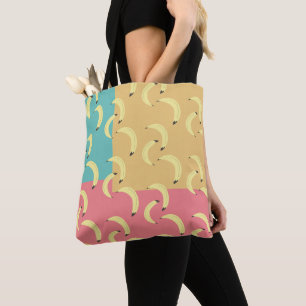 Retro-Bananen Bunte Formen Tasche