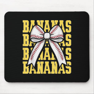 Retro-Bananen Nachname Kokette Schleife Frauen Mäd Mousepad