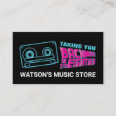 Retro-Band der 80er Jahre, Music Store Visitenkarte (Vorderseite)