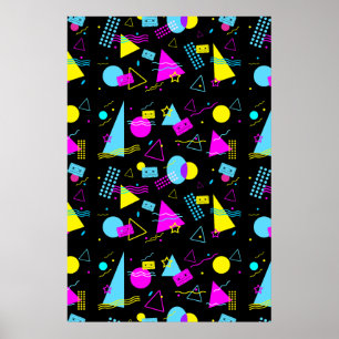 RETRO-BAND FARBIGE FORMEN POSTER