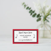 Retro Band Musiknote Business Cards Visitenkarte (Stehend Vorderseite)