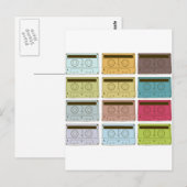 Retro-Bänder Postkarte (Vorne/Hinten)