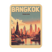 Retro Bangkok City skyline - Thailand Reisegeschen Magnet (Vertikal)