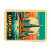Retro Bangkok City skyline - Thailand Reisegeschen Magnet (Horizontal)
