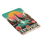 Retro Bangkok City skyline - Thailand Reisegeschen Magnet (Rechte Seite)