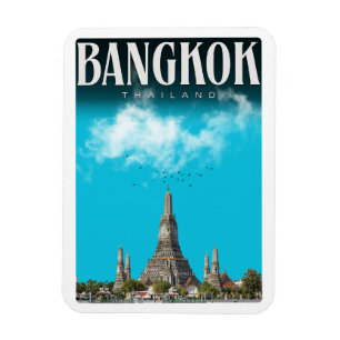 Retro Bangkok Stadt Wat Aru- Thailand Reise Gesch Magnet